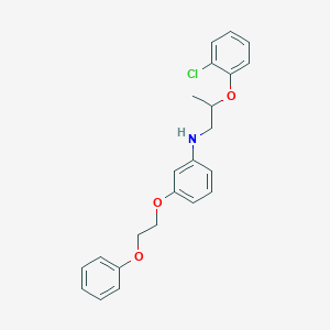 molecular formula C23H24ClNO3 B1389477 N-[2-(2-Chlorophenoxy)propyl]-3-(2-phenoxyethoxy)aniline CAS No. 1040686-34-7