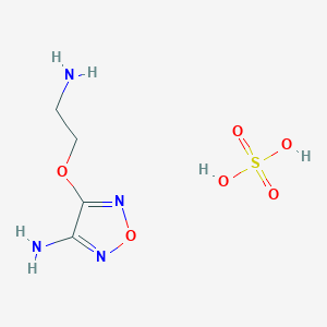 molecular formula C4H10N4O6S B1389479 4-(2-Amino-ethoxy)-furazan-3-ylamine sulfate CAS No. 1185299-49-3