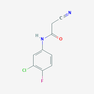 molecular formula C9H6ClFN2O B138948 N-(3-氯-4-氟苯基)-2-氰基乙酰胺 CAS No. 219529-31-4