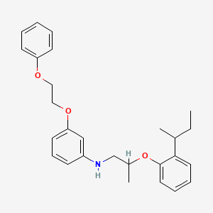 molecular formula C27H33NO3 B1389489 N-{2-[2-(Sec-butyl)phenoxy]propyl}-3-(2-phenoxyethoxy)aniline CAS No. 1040686-51-8