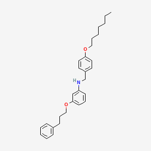 molecular formula C29H37NO2 B1389493 N-[4-(Heptyloxy)benzyl]-3-(3-phenylpropoxy)aniline CAS No. 1040690-85-4