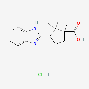 3-(1H-Benzoimidazol-2-YL)-1,2,2-trimethyl-cyclopentanecarboxylic acid hydrochloride