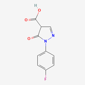 molecular formula C10H7FN2O3 B1389502 1-(4-fluorophenyl)-5-oxo-4,5-dihydro-1H-pyrazole-4-carboxylic acid CAS No. 1204297-01-7