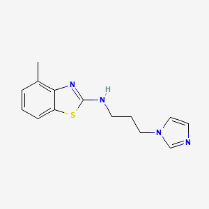 molecular formula C14H16N4S B1389503 N-[3-(1H-imidazol-1-yl)propyl]-4-methyl-1,3-benzothiazol-2-amine CAS No. 1177334-28-9