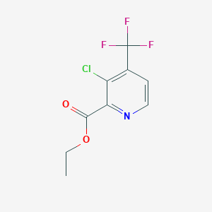 molecular formula C9H7ClF3NO2 B1389504 Ethyl 3-chloro-4-(trifluoromethyl)-2-pyridinecarboxylate CAS No. 1198475-44-3