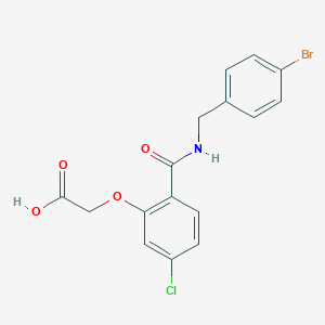 B138951 {2-[(4-Bromobenzyl)carbamoyl]-5-Chlorophenoxy}acetic Acid CAS No. 141442-08-2