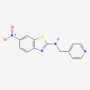 molecular formula C13H10N4O2S B1389510 6-nitro-N-(pyridin-4-ylmethyl)-1,3-benzothiazol-2-amine CAS No. 1177296-53-5