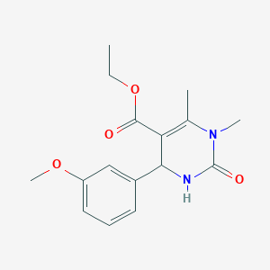 molecular formula C16H20N2O4 B1389512 Ethyl 4-(3-methoxyphenyl)-1,6-dimethyl-2-oxo-1,2,3,4-tetrahydro-5-pyrimidinecarboxylate CAS No. 219814-74-1