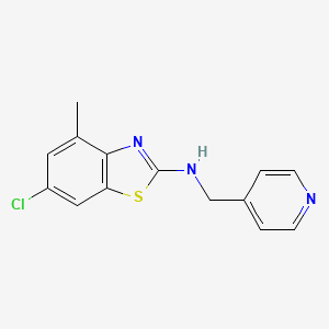 6-chloro-4-methyl-N-(pyridin-4-ylmethyl)-1,3-benzothiazol-2-amine