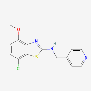 molecular formula C14H12ClN3OS B1389522 7-chloro-4-methoxy-N-(pyridin-4-ylmethyl)benzo[d]thiazol-2-amine CAS No. 1204297-22-2