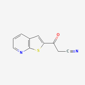 molecular formula C10H6N2OS B1389536 3-Oxo-3-thieno[2,3-b]pyridin-2-ylpropanenitrile CAS No. 1186405-15-1