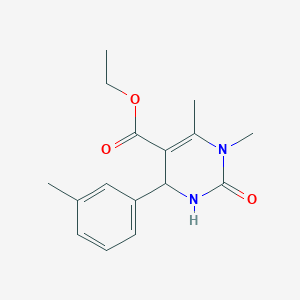 Ethyl 1,6-dimethyl-4-(3-methylphenyl)-2-oxo-1,2,3,4-tetrahydro-5-pyrimidinecarboxylate