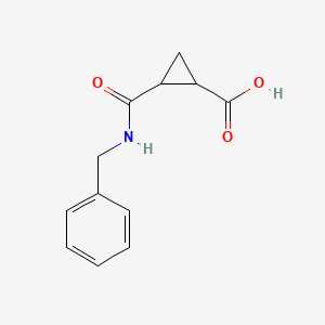molecular formula C12H13NO3 B1389540 2-[(Benzylamino)carbonyl]cyclopropanecarboxylic acid CAS No. 1160474-47-4