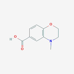 molecular formula C10H11NO3 B1389541 4-methyl-3,4-dihydro-2H-1,4-benzoxazine-6-carboxylic acid CAS No. 532391-92-7