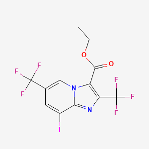 Ethyl 8-iodo-2,6-bis(trifluoromethyl)imidazo[1,2-a]pyridine-3-carboxylate