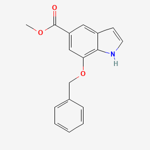 molecular formula C17H15NO3 B1389545 methyl 7-(benzyloxy)-1H-indole-5-carboxylate CAS No. 1190198-13-0