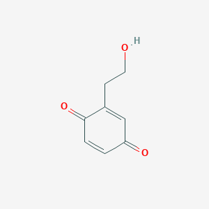 molecular formula C8H8O3 B13895574 2-(2-Hydroxyethyl)-2,5-cyclohexadiene-1,4-dione 