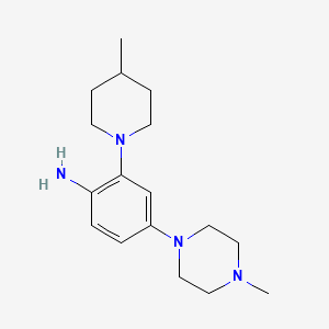4-(4-Methylpiperazin-1-yl)-2-(4-methylpiperidin-1-yl)aniline
