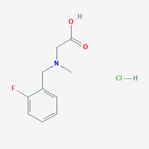 molecular formula C10H13ClFNO2 B1389568 N-(2-Fluorobenzyl)-N-methylglycine hydrochloride CAS No. 1185301-48-7