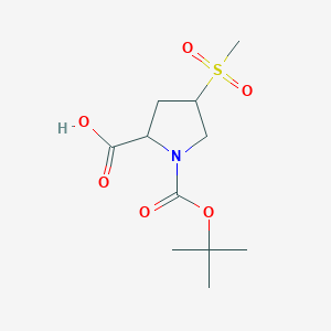 (2S,4S)-1-(tert-butoxycarbonyl)-4-(methylsulfonyl)pyrrolidine-2-carboxylic acid