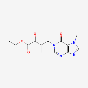 Ethyl 3-methyl-4-(7-methyl-6-oxopurin-1-yl)-2-oxobutanoate