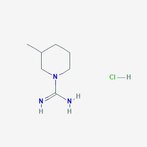 molecular formula C7H16ClN3 B1389571 3-Methyl-piperidine-1-carboxamidine hydrochloride CAS No. 1185294-26-1