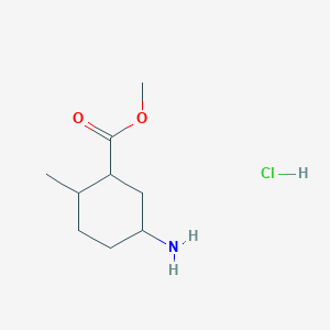 Methyl 5-amino-2-methyl-cyclohexanecarboxylate;hydrochloride