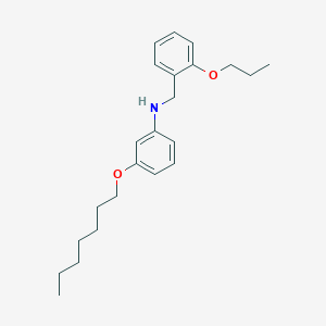 molecular formula C23H33NO2 B1389573 3-(Heptyloxy)-N-(2-propoxybenzyl)aniline CAS No. 1040680-21-4