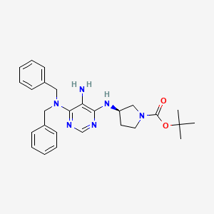 Tert-butyl (R)-3-((5-amino-6-(dibenzylamino)pyrimidin-4-YL)amino)pyrrolidine-1-carboxylate