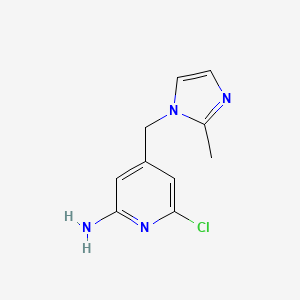 6-Chloro-4-[(2-methylimidazol-1-yl)methyl]pyridin-2-amine