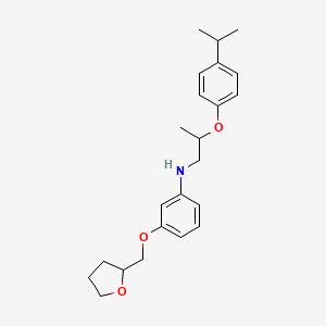 molecular formula C23H31NO3 B1389575 N-[2-(4-Isopropylphenoxy)propyl]-3-(tetrahydro-2-furanylmethoxy)aniline CAS No. 1040681-59-1