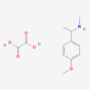 molecular formula C12H17NO5 B1389577 [1-(4-Methoxy-phenyl)-ethyl]-methyl-amine oxalate CAS No. 1185295-56-0