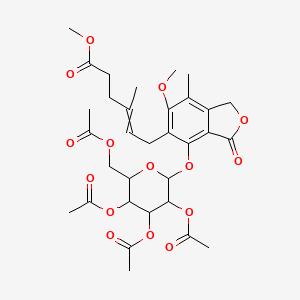 molecular formula C32H40O15 B13895773 (4E)-6-[1,3-Dihydro-6-Methoxy-7-Methyl-3-oxo-4-[(2,3,4,6-tetra-O-acetyl-beta-D-glucopyranosyl)oxy]-5-isobenzofuranyl]-4-Methyl-4-hexenoic Acid Methyl Ester 