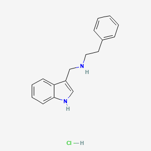 molecular formula C17H19ClN2 B1389578 (1H-Indol-3-ylmethyl)-phenethyl-amine hydrochloride CAS No. 109595-56-4