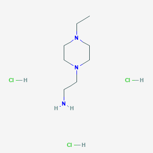 molecular formula C8H22Cl3N3 B1389579 2-(4-Ethyl-piperazin-1-yl)-ethylamine trihydrochloride CAS No. 1185294-84-1