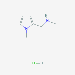 molecular formula C7H13ClN2 B1389580 Methyl-(1-methyl-1H-pyrrol-2-ylmethyl)-amine hydrochloride CAS No. 1185304-43-1