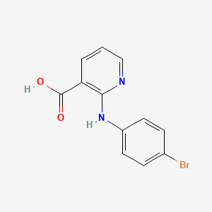 molecular formula C12H9BrN2O2 B13895812 2-(p-Bromoanilino)nicotinic acid 