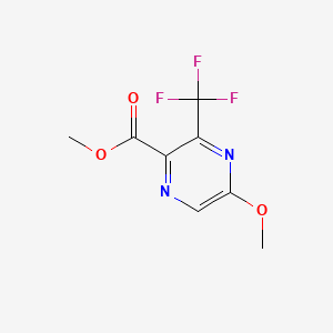 molecular formula C8H7F3N2O3 B13895825 Methyl 5-methoxy-3-(trifluoromethyl)pyrazine-2-carboxylate 