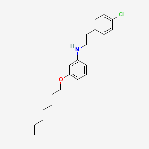 molecular formula C21H28ClNO B1389585 N-(4-Chlorophenethyl)-3-(heptyloxy)aniline CAS No. 1040680-09-8