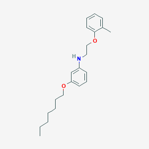 molecular formula C22H31NO2 B1389586 3-(Heptyloxy)-N-[2-(2-methylphenoxy)ethyl]aniline CAS No. 1040680-03-2