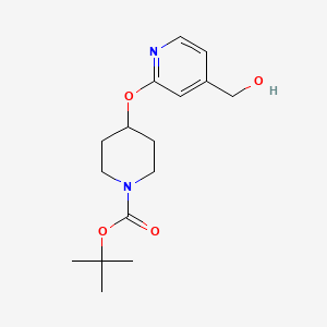 molecular formula C16H24N2O4 B13895871 Tert-butyl 4-[4-(hydroxymethyl)pyridin-2-yl]oxypiperidine-1-carboxylate 