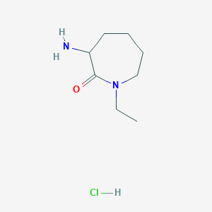 molecular formula C8H17ClN2O B13895906 3S-Amino-1-ethyl-azepan-2-one hydrochloride 