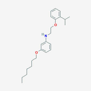 molecular formula C24H35NO2 B1389592 3-(Heptyloxy)-N-[2-(2-isopropylphenoxy)ethyl]-aniline CAS No. 1040679-91-1