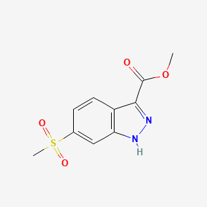 molecular formula C10H10N2O4S B13895920 Methyl 6-(methylsulfonyl)-1h-indazole-3-carboxylate 