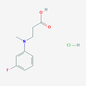 molecular formula C10H13ClFNO2 B1389599 3-[(3-Fluoro-phenyl)-methyl-amino]-propionic acid hydrochloride CAS No. 1185293-67-7