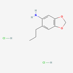 molecular formula C10H15Cl2NO2 B1389600 6-Propyl-benzo[1,3]dioxol-5-ylamine dihydrochloride CAS No. 1185293-87-1