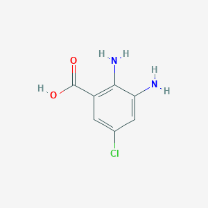 molecular formula C7H7ClN2O2 B13896053 2,3-Diamino-5-chlorobenzoic acid 