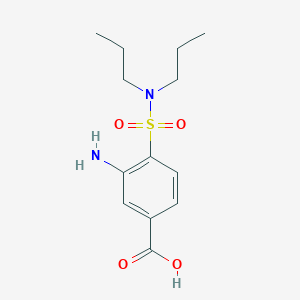 molecular formula C13H20N2O4S B13896099 3-Amino-4-(dipropylsulfamoyl)benzoic acid 