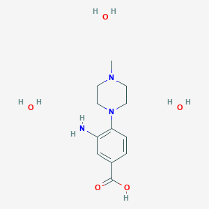 molecular formula C12H23N3O5 B1389610 3-Amino-4-(4-Methylpiperazin-1-yl)-benzoesäure-Trihydrat CAS No. 1185300-77-9