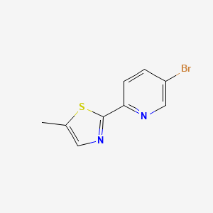 molecular formula C9H7BrN2S B13896133 2-(5-Bromopyridin-2-yl)-5-methyl-1,3-thiazole 